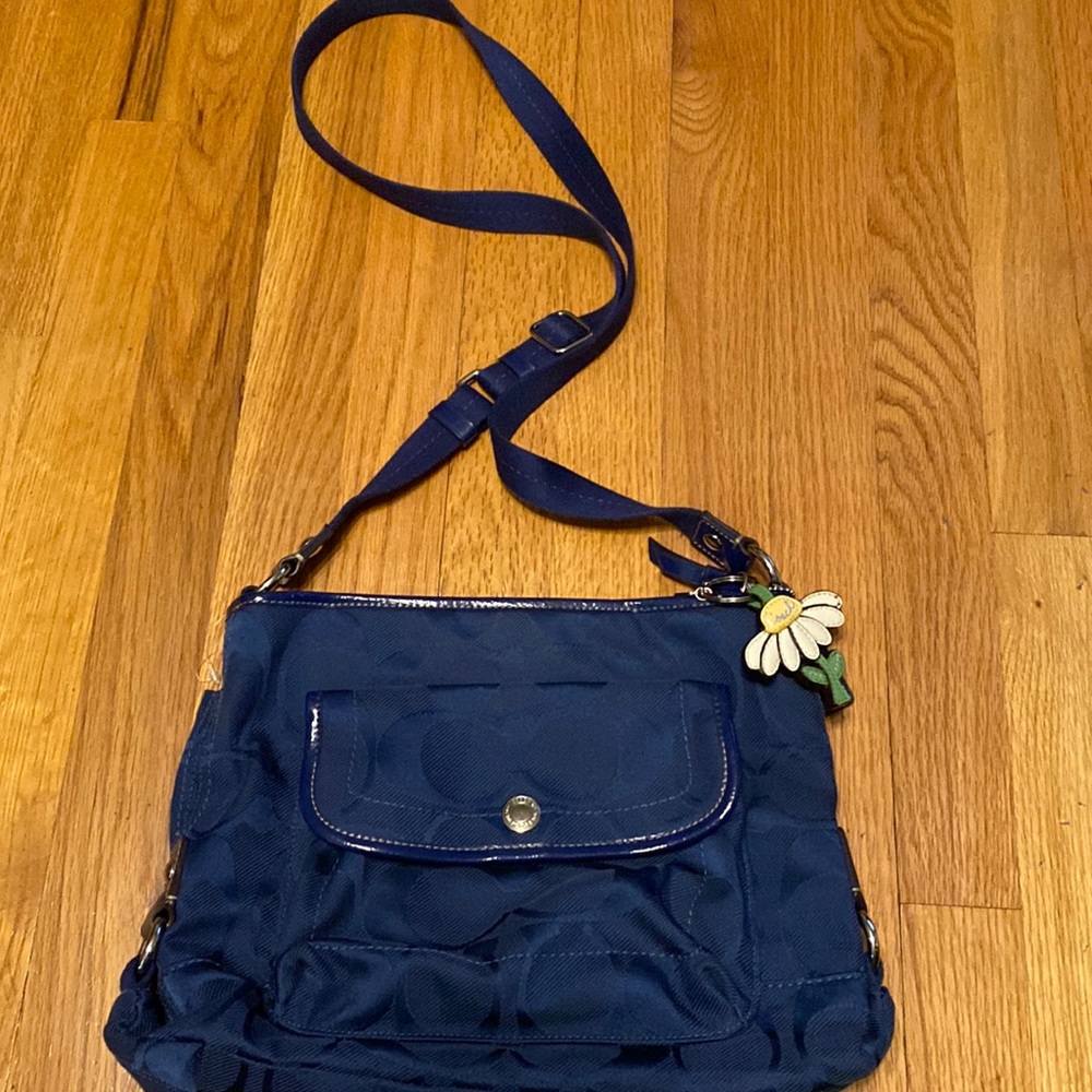 Coach navy blue  crossbody purse  just like new not used